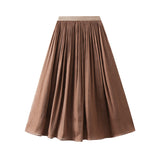 Silk Sensing Temperament Half-Dress Girl Slimming Long A-Shaped Skirt Flowing Summer Egan Yarn Skirt 9818