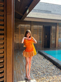 Tyrand Southeast Asia Island Vacation Wearing A Suit Female Xia Shen Thin Shoulder Dress Dopamine Hot Girl Skirt