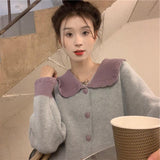 New Year's Christmas Red Sweater Women's Autumn 2026 New Doll-Neck Collidered Jacket Autumn And Winter