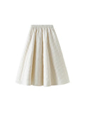 South Korea Dongdaemen 2025 Autumn New Loose Waist Ling Woven Cotton A Word Slimming Skirt Woman 8835