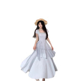 French Pink Layered Princess Cake Dress Temperament Folding Dress Beautiful Niche Design Dress