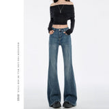 Vintage Blue Tud Jeans Women Autumn New 2025 Babes Thin Not Tug Tug Thighs