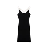 Spice Girl Slings±³s Tight Dress Women's Summer Backs Skinny Black Bust Dresses