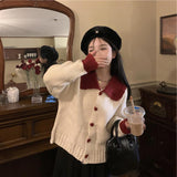 New Year's Christmas Red Sweater Women's Autumn 2026 New Doll-Neck Collidered Jacket Autumn And Winter