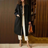 The New Temperament Of The Autumn And Winter 2025 Long Coat Women's Wool, The Thin Shirt Of The Women's Coat