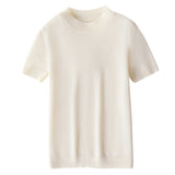 Wool Blended 2026 Autumn And Winter 2026 New Lady Body High-Necked Short-Sleeve Knitting Shirt