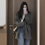 Knitted Sweater Women's Autumn And Winter 2026 New Lazy Wind Lax Loose Long Sleeves Top Coat