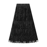 High-End Folded Tuxedo Skirts Women's Summer New Fried Street Niche Temperament With Thin Half Skirt 0666