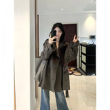Korean Loose Wind Coat Women 2026 Autumn New Small Look Thin Korean Version Of Short