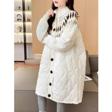 Large-Size Women's Clothing 2026 Autumn And Winter New Cotton Coat Women Show Thin Fat Mm Fat Sister In The Long Burst Of High-End Sense