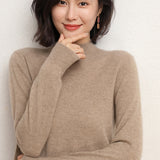 Cashmere 2026 Autumn And Winter New Women's Decoration Body Half-High-Necked Short-Case Knitted Sweater