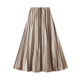 2025 Spring New Flow Of Folding A Word Half-Body Skirt Showing Lean Tight High Waist Loose Skirt 9858