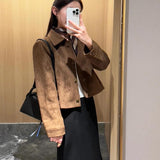 Millard Slipvelvet Women's Short 2026 Autumn And Winter New Retro Loose Small Thin Jacket Top