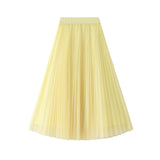Luxury Fairy Atmosphere Swing Net Yarn Half-Dress Woman 2025 Spring Thin And Flowing Medium Long Folded Dress D9802