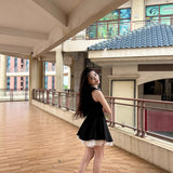 Thousand Gold Style Small Black Dress Dress Women's Summer High-End Birthday Party Dress Skinless Waistcoat Dress