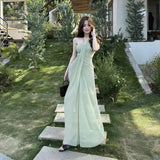 Seaside Vacation Slimming Bra Dress Slightly Fat Mm Fashion Niche Design Feel Elegant Temperament Dress Dress Woman