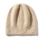 Cashmere 2026 Autumn And Winter New Women's High-End Solid Color Hoist Knitting Fashion Heavyweight Head Hat