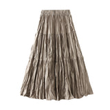 Vintage Folded Skirt Swum Long Skirt Mid-Length Skirt Mid-Length Skirt Mid-Term Dress Mid-Term Dress Mid-Term Dress Mid-Term Dress Mid-Term Dress A8823