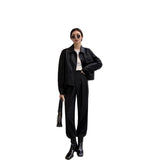 Black Short PU Small Leather Coat Women 2025 Spring And Autumn New Korean Version Of The Fashion Retro Curry Jacket Top