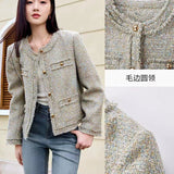 Exploding Small Fragrant Coat Woman 2025 New Short High-End Small Autumn French Design Top