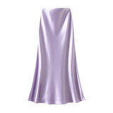 Temperament Pressure Folded Bare-Faced Fishtail Half-Dress Girl Spring Hanging Thin Bag-Butbice Long Dress 9836