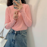 Winter White Wood Ear Half-High Collar In The Bottom Shirt Women 2026 Autumn And Winter New Leisure Blouse
