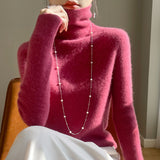 Wool Blended 2026 Autumn And Winter New Women's First-Line Ready-Up Pile High-Collar High-Collar To Keep Warm Knitted Bottom Sweater