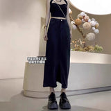 Pear-Shaped Body Open Fork Tiansi Half-Dress Woman's Summer Thin Size Fat Mm High-Rise Covered Meat Thin Denim A Skirt