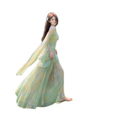 Summer Beautiful Green French Mesh Sling Dress Women's New Explosive High-End Feel Waist Holiday Long Skirt