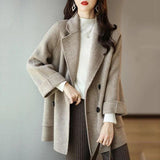 2025 Autumn And Winter New Hair, The Long Coat Female Fashion Style Loosely Show Thin And Yang Small Children's Clothing