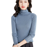 Fine Wool 2026 Autumn And Winter New Women's Body Stacked Elastic Solid Color Short Knitted Bottom Sweater