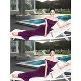 French Temperament Famous Wind Hanging Neck Folded Ass Dress Female Sense Repair-Bhumibreed Dress Dress