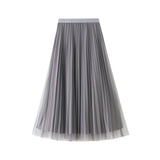 Golden Velvet Mesh Dress Women Wear Both Sides Of The 2025 Autumn And Winter New Long High-Waisted 100-Fold Dress 3319
