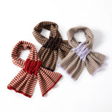 100% Pure Cashmere 2026 Autumn And Winter New Women's Small Square Perforated Knitting Knitting Warm Neck Small Scarf