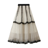 Heavy Industry Network Yarn Skirt New Wave Point A Character Temperament Elegant High-End Feeling Blue Cake Dress 8846