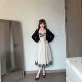 Solo Explosion ~ Lace Secret ~ Sexy Lace Suspension French Lace Ribbon Ribbon Ribbon Receipt Waist Netɴ Dress Woman