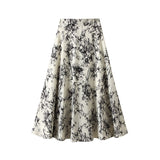 Mozhu Print Medium Long Skirt Women's Summer New Small Skirt Dress Skirt Skirt 6612