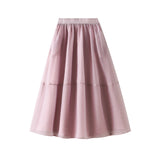 Spring New Sic Skirt Tulle Design Splicing Large Swing Skirt 0236