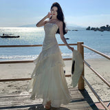 French High-End Rite Birthday Party Dress Dress Senior Sling With Holiday Style Dress Temperament
