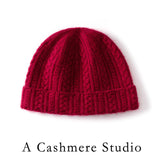 Cashmere Autumn And Winter New Twisting Flower Wool Cap Warm Ears Knitted Cold Hat