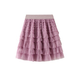 Net Yarn Half-Dress Women's Summer Spring And Autumn Dress New A-Word Cake Skirt Fashion Short Skirt 0010