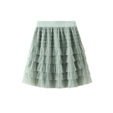 Net Yarn Half-Dress Women's Summer Spring And Autumn Dress New A-Word Cake Skirt Fashion Short Skirt 0010