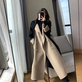High-End Temperament Hair Coat Woman 2025 Autumn And Winter New Hepburn Wind Loose Long-Term Popular This Coat Tide