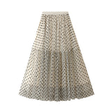 Heavy Industry Planting Velvet Wave Spot Net Yarn Skirt Pony Dress Girl Big Swing Fairy Cake A Word Lanky Dress 1216