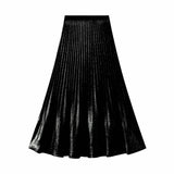 Pink 100-Folded Skirt Women 2025 Spring New High-End Feeling Familiar High-Rise Fishtail Mid-Long Skirt 0533