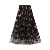 Liedan Butterfly Dress Half-Body Dress Spring New High-Waist A Skirt With A Long Net Yarn Fairy Skirt 2432