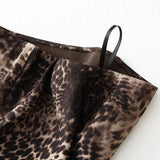 High-End Retro Temperament High-Waist Print Leopard Half-Dress Women's Summer New Thin Fishtail Half Skirt 9939