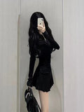 Pure Want To Collect Waist Folds Short Shirt Dress Women Autumn Sports Polo To Receive Waist Reduction Umbrella Skirt