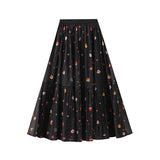 Small Broken Flowers On Both Sides Of The Dress Women's Net Yarn 100-Fold Skirt Fairy Dress Spring Summer 2025 New 8935