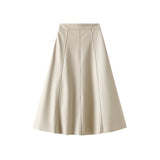 Vintage Port Style Skirt Half Dress Woman 2025 Autumn And Winter High-Waist Temperament Medium Long A-Word Bag Hip Umbrella Skirt Q801